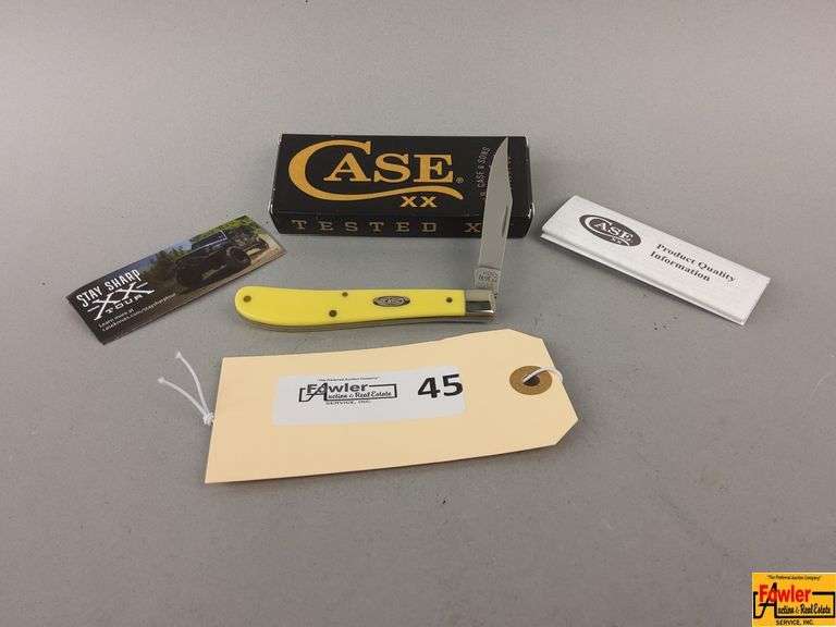 Case XX Yellow Synthetic Smooth Slimline Trapper Pocket Knife No. 80031 image