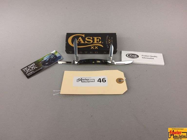 Case XX Black Synthetic Rough Jig Small Congress 6468 SS Pocket Knife with Box image