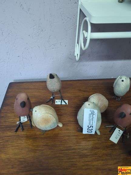 Home Decor Lot: Candle in Holder with Bird Figurines image