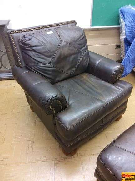 Leather Chair & Ottoman image