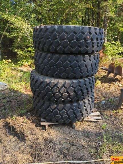 (4) 16.00R20 Tires On Wheels image