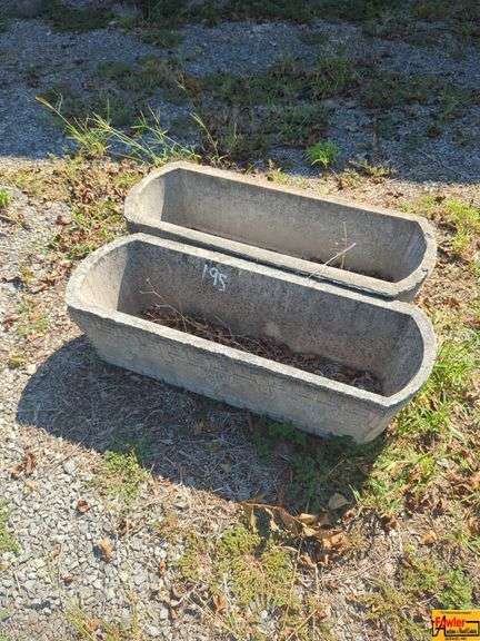 Pair of Concrete Garden Planters image