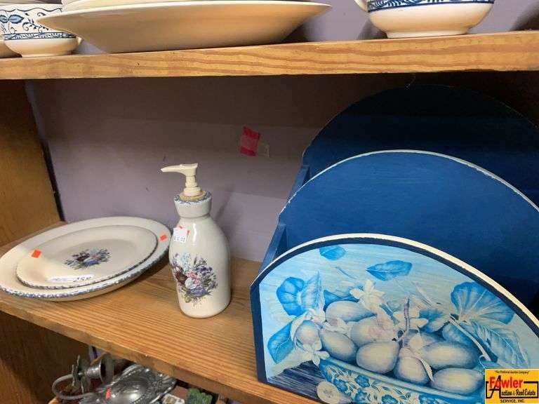 Hand Painted Letter Holder and Decorative Plates image