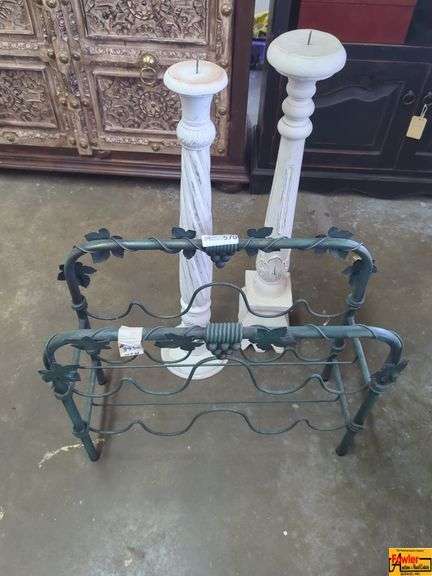 Wine Rack and Candle Holders image