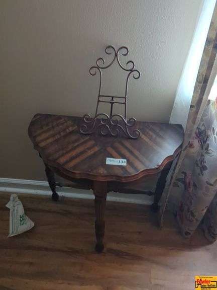 Decorative Accent Table with Metal Easel image