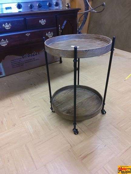 Two Tier Plant Stand with Wheels image