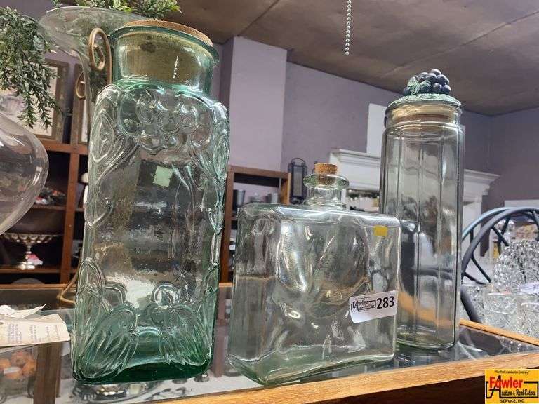 Collection of Three Decorative Glass Jars image