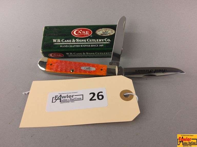 Case XX Pearl Premier Tangerine 6254 SS Pocket Knife with Box image
