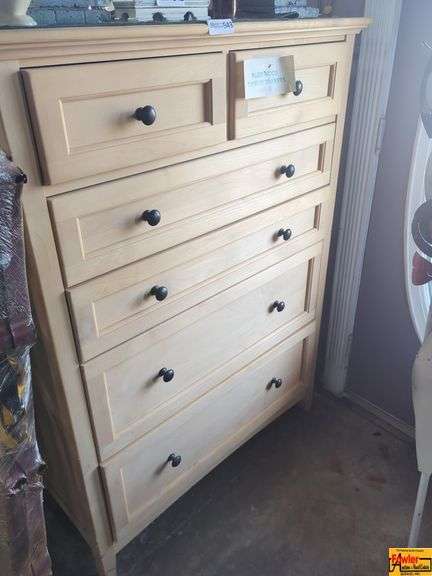 Alder Wood Chest of Drawers (Contents on Top Not Included) image