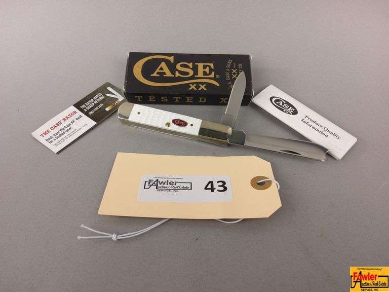 Case XX USA 62005RAZ SS SparXX White Synthetic Standard Jig Razor Knife with Box image