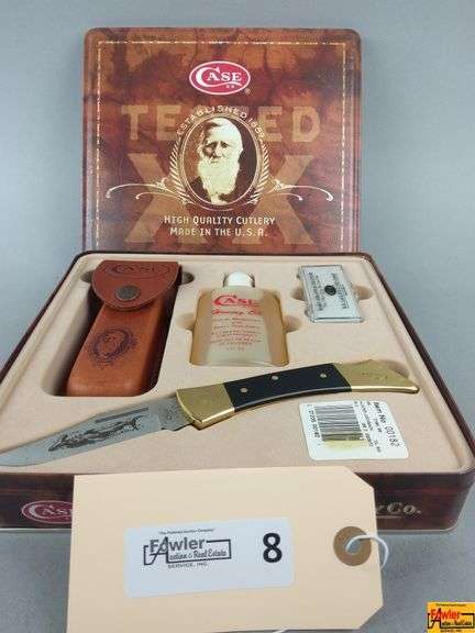 Case XX USA 2159L SS Hunter Lockback Knife Gift Set with Sheath and Honing Oil image