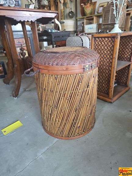 Woven Bamboo Hamper image