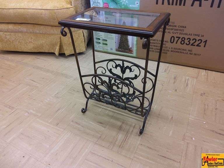 Accent Table Magazine Rack, approximately 17" x 12" x 25" tall image
