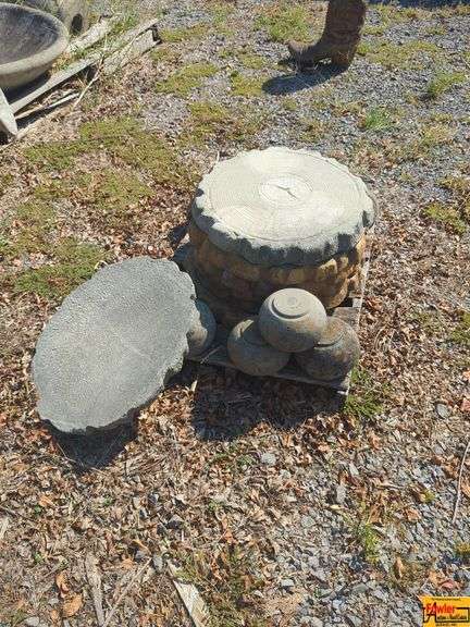 Concrete Outdoor Stepping Stones and Decorative Bowls image