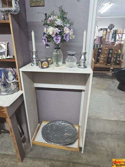 Home Decor Assortment: Vases, Candlestick Holder, Decorative Blocks and Metal Tray image