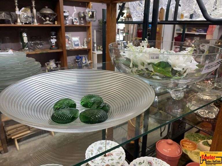 Glass Bowls and Green Glass Shells image