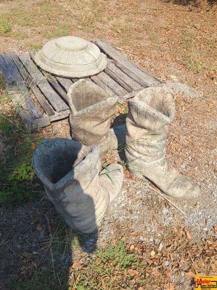 Concrete Planters: Boot Shaped and Round image