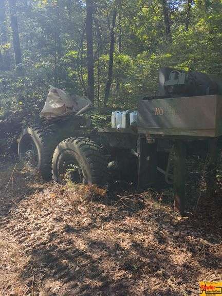 Oshkosh MK48-14 Wrecker Trailer With Mounted Winch - Works With MK-48 Military Camo 6x6 Cargo Truck image