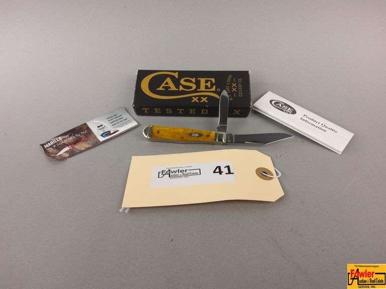 Case XX No58202 Bone Smooth Small Swell Center Jack 6225 1/2 SS Fluted Pocket Knife image