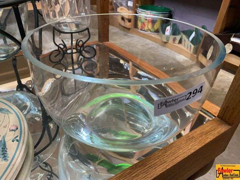 Large Clear Glass Bowl image