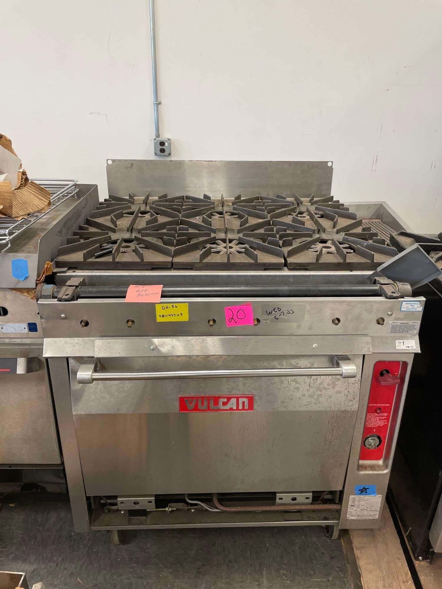 Vulcan 6 Burner Range - Missing Parts and Risers - 34in x