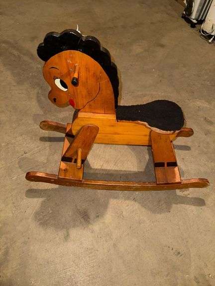 Wooden Rocking Horse- 14 in. H. At Seat Height