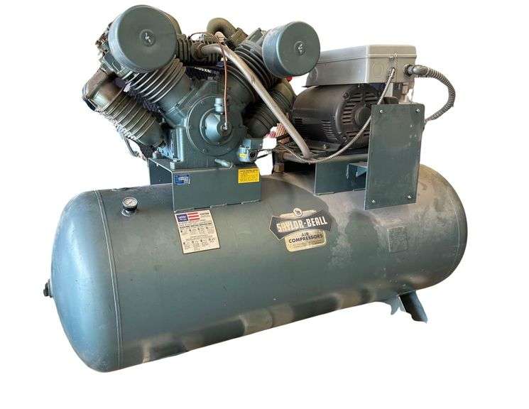 Saylor-Beall Industrial Air Compressor - Model 92024 - Serial No. 9Y-12-Z02 - 240 Gal. Capacity - 3PH Baldor Motor - BAD VALVES