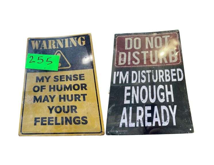 2 Signs Humorous Signs 8.5x11.5 Inches image