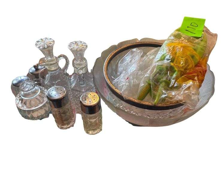 Salad Bowl - Oil and Vinegar - Cream and Sugar and Salt and Peppers image