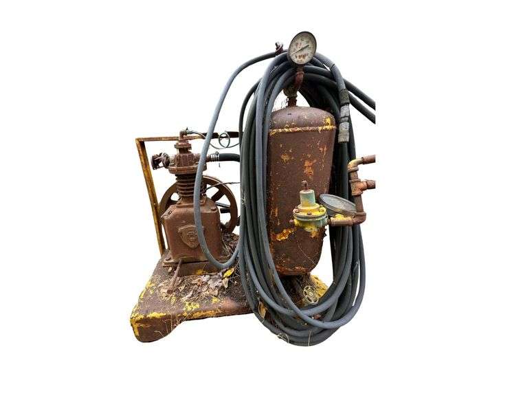 Vintage Gardner Denver Vertical Air Compressor Attachment - 3 Pt. Hitch image