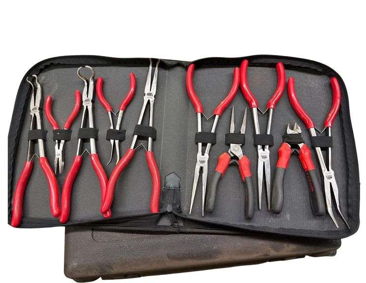 MAC Tools 10pc Plier Set - Including Long Reach - Bent Nose & Other Pliers image