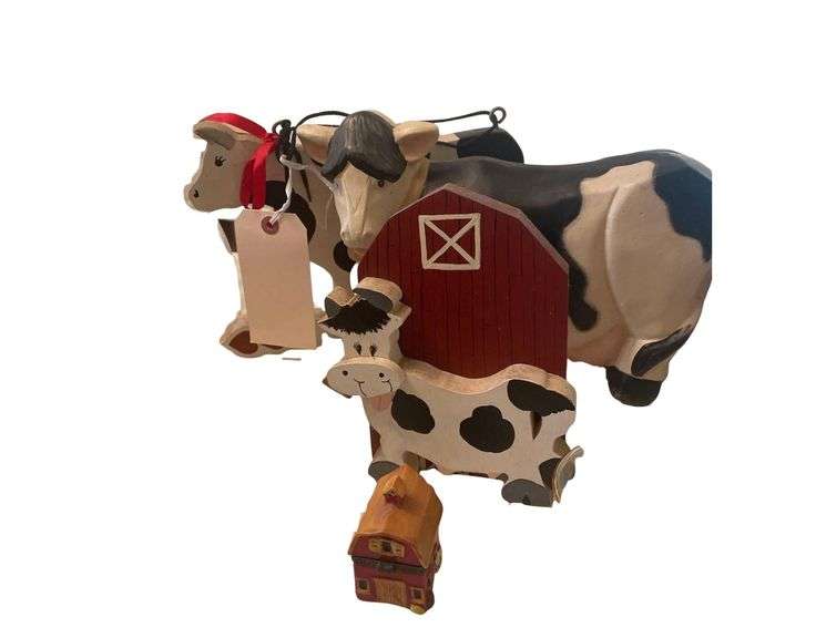 4 Piece Table or Wall Art Cows image
