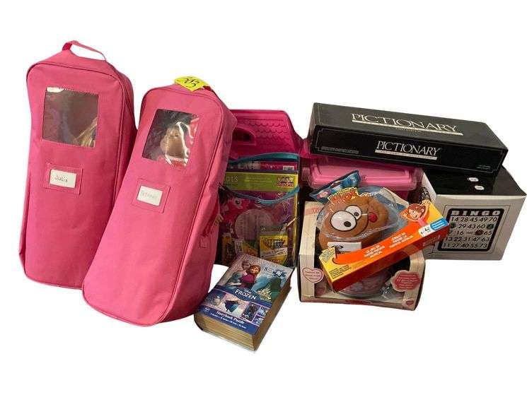 2 American Girl Dolls with Assorted Games image