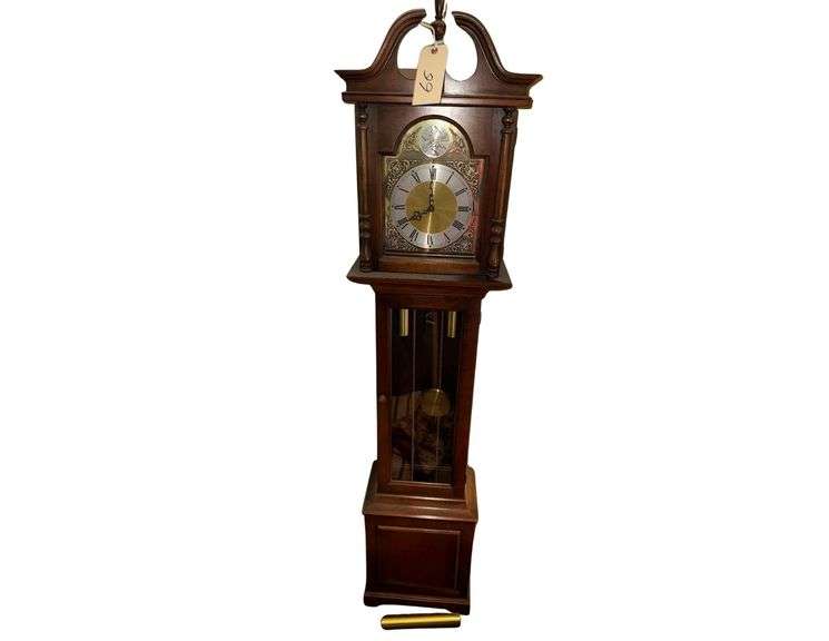 Tempus Fugit Wooden Grandfather Clock 6’ H. image