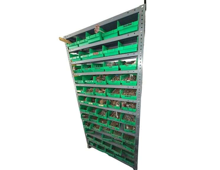 Shelf w/ Hardware Bins & All Hardware - See Photos - 36" x 12" x 75" image