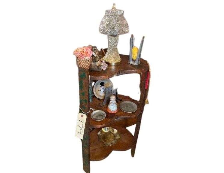 3 Tier Heart Shelf16x11x32 Inches Plus all Items on Shelves image