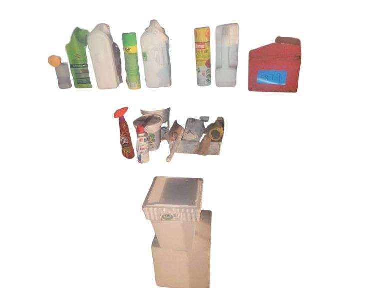 Contents on Shelfs - Wooden Coolers - Pots - Toolbox image