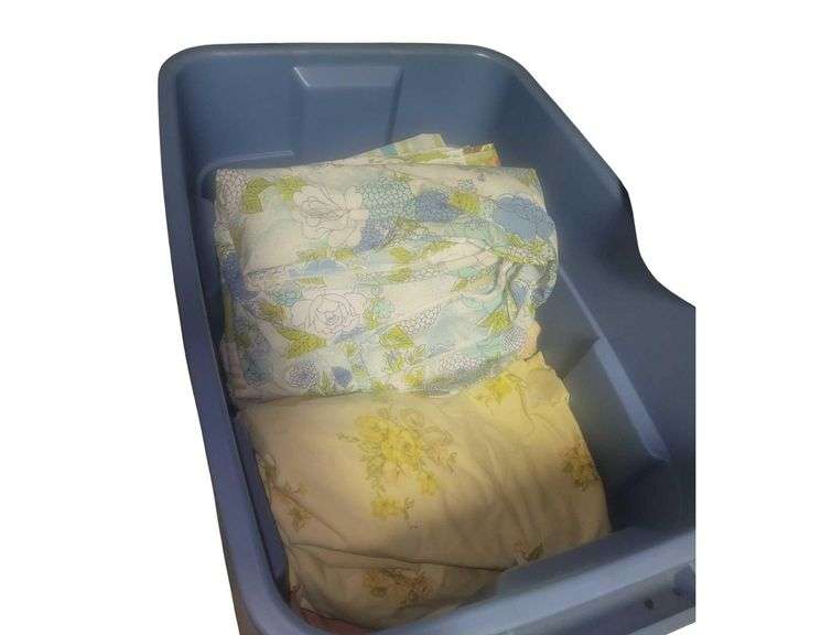 2 Large Bins - Various Sheets and Cloths image