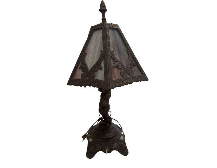 Slag Glass Table Lamp image