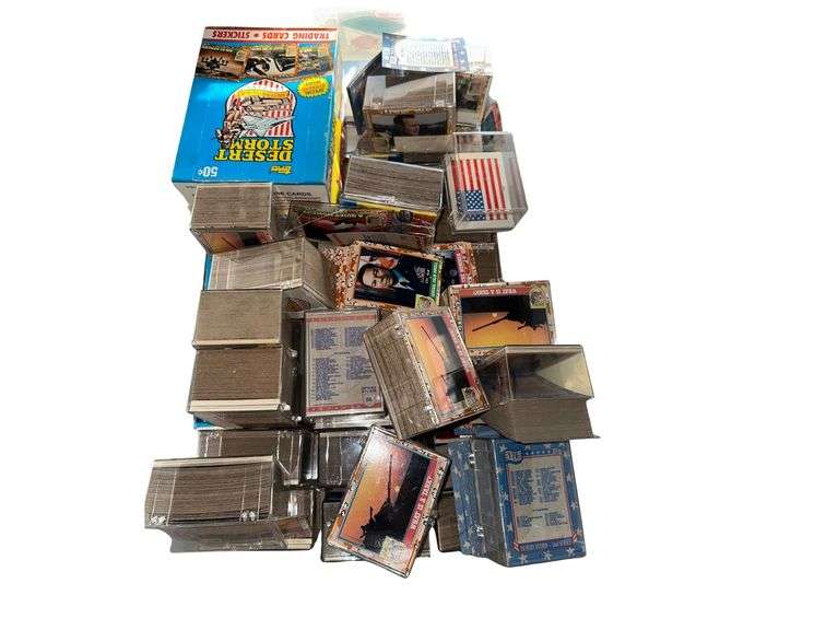 Extensive Desert Storm & Vietnam Trading Card Collection - Several Unopened 1991 Packs - See Photos image