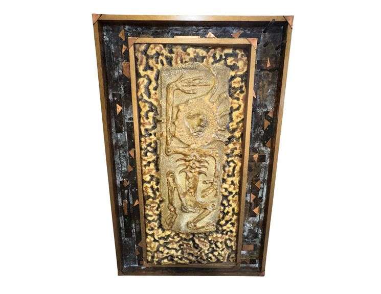 "Title Unknown" - Mixed Media Sculpture - 32" x 50" x 3 1/2"