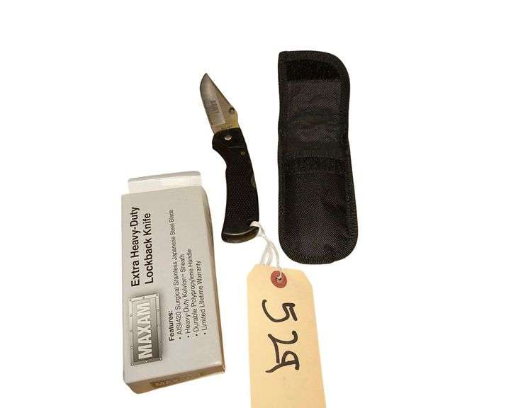 Maxam Lock Back Knife With Sheath image