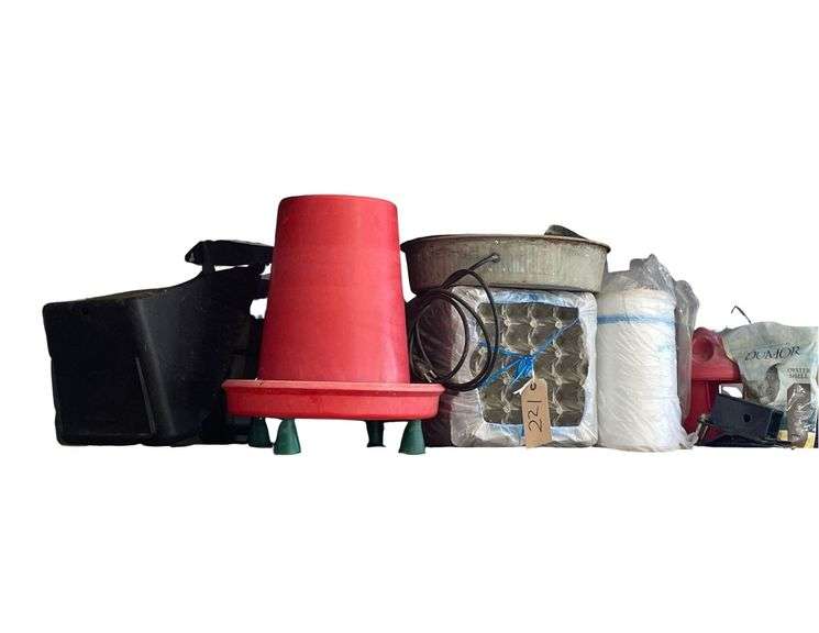 4 Nesting Boxes Bag Full of Egg Cartons, Feeder, Water Dispenser image