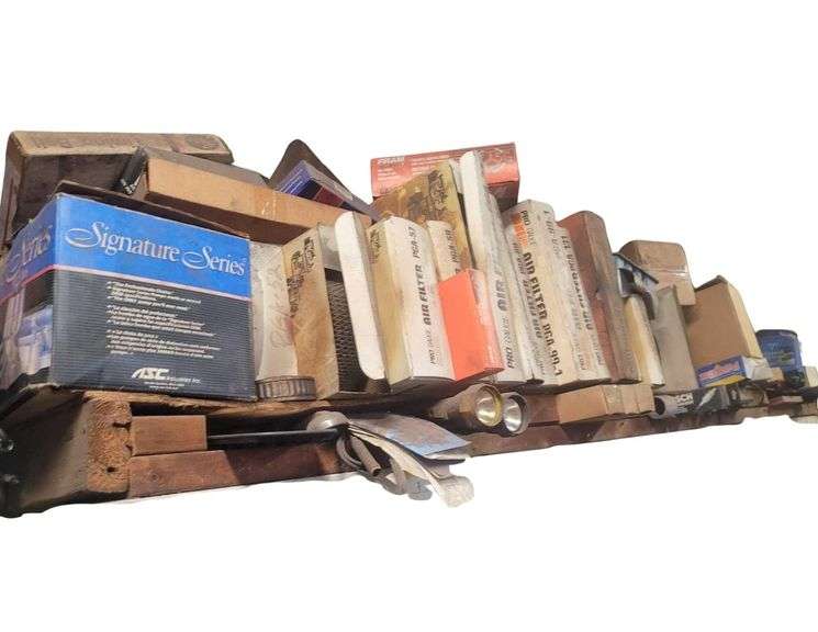Large Lot of Various Air Filters & More - Will Need to Use Ladder to Remove image