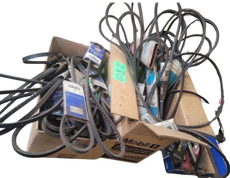 2 Boxes of Automotive Belts - Misc. Sizes image