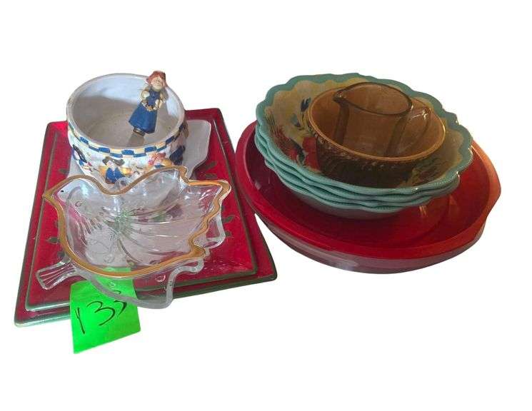 Various Vintage Serving Dishes image