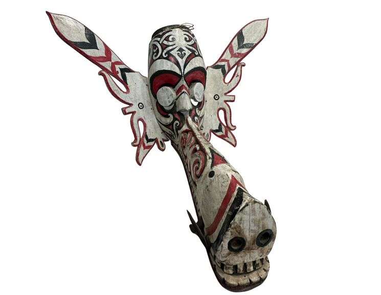 Hudoq Harvest Festival Ceremonial Mask - Dayak People of Indonesia - 30" x 23" x 19"
