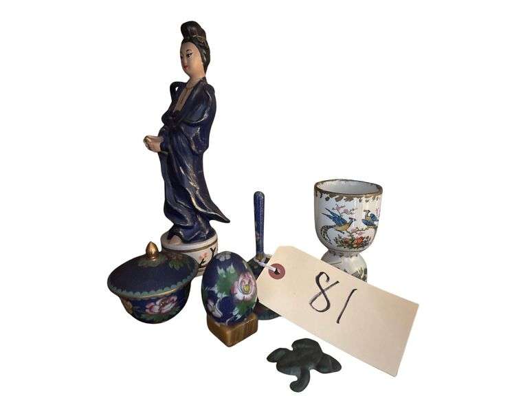 Asian Egg, Bell, Figurine and Cup image