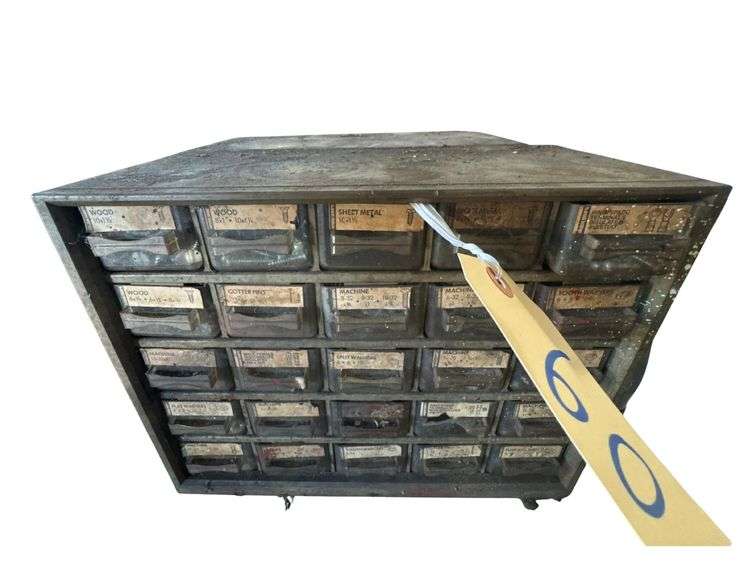 2 Hardware Bin Organizers Full of Nuts, Bolts, Washers, Screws and More image