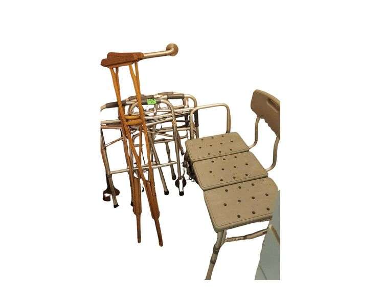 Walkers - Shower Chair - Vintage Crutches image